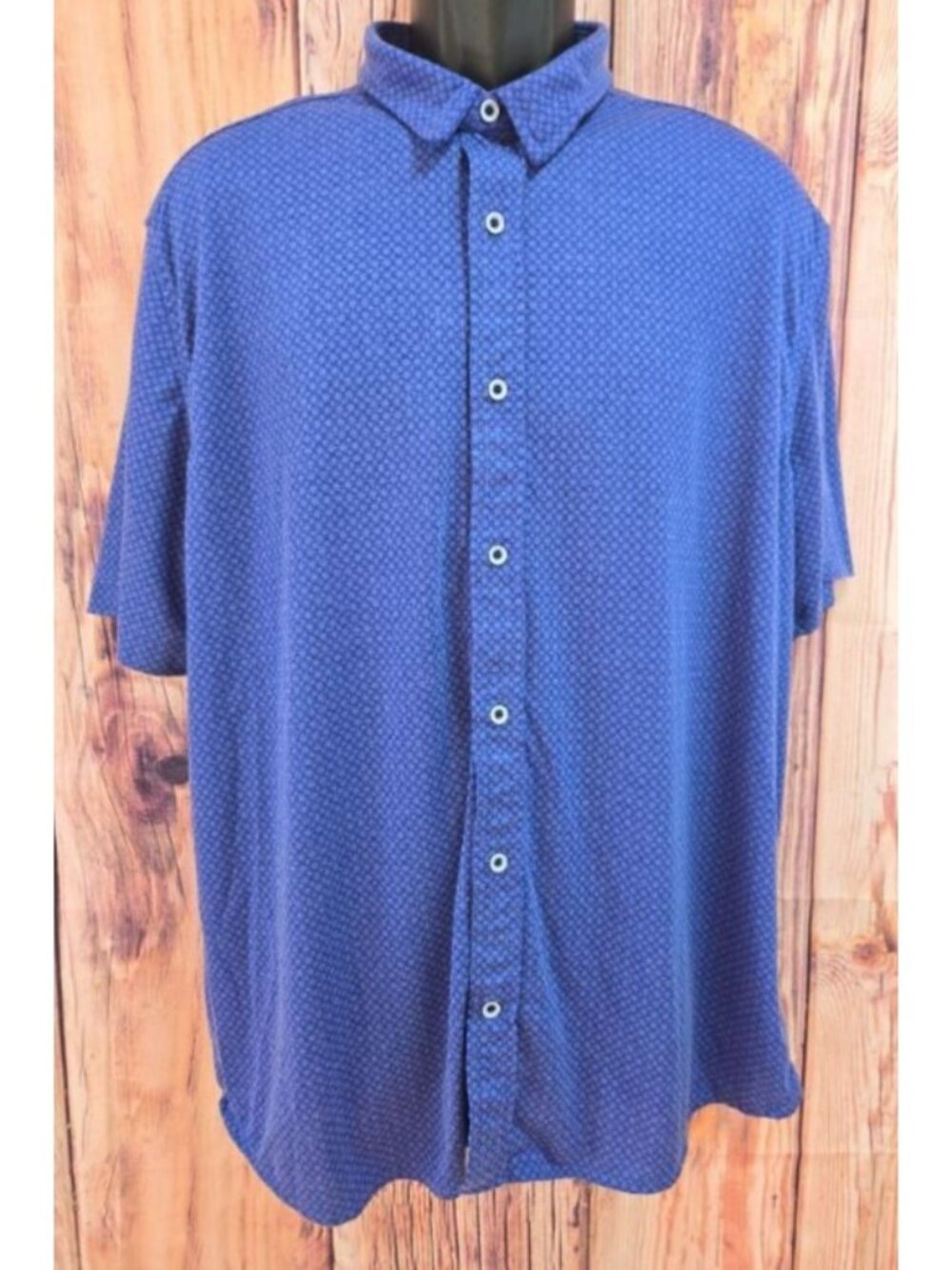 Johnston & Murphy XC Flex Blue Short Sleeve Shirt XL